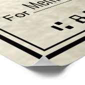 Blanke cheque voor sweepstakes & prijzen VERouderd Poster (Hoek)