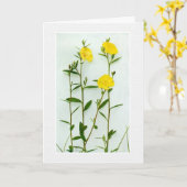 Blanke gele klaprozen wenskaart kaart (Gele Bloem)
