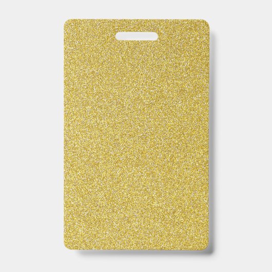 Blanke Goud Glitter DIY Sjabloon Aangepaste Tekst Badge (Voorzijde)