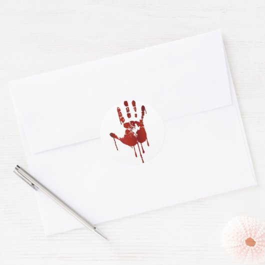 Blanke hand ronde sticker (Envelop)