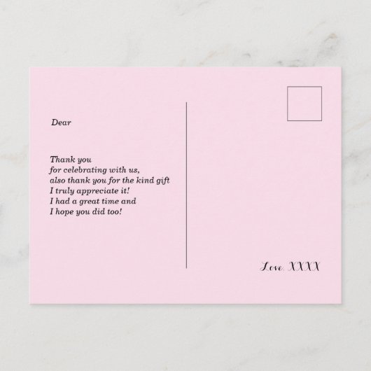 blanke katje, kitten, dieren bedankt je kaart (Achterkant)