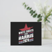 Blanke Kerels Voor Kamala Harris 2024 Briefkaart (Staand voorkant)
