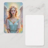 Blanke Oracle Engel Berichten Kaarten Visitekaartje (Voorkant / Achterkant)