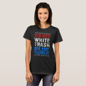 Blanke Troep Blauw Boord Rode Nek T-shirt (Voorkant volledig)