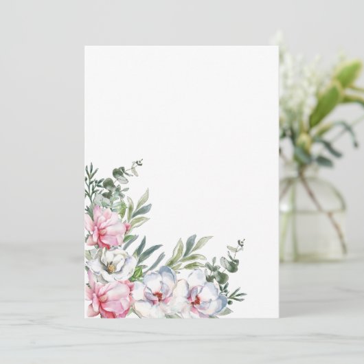 Blanke voeg uw eigen bericht toe magnolia blush wi kaart (Staand voorkant)