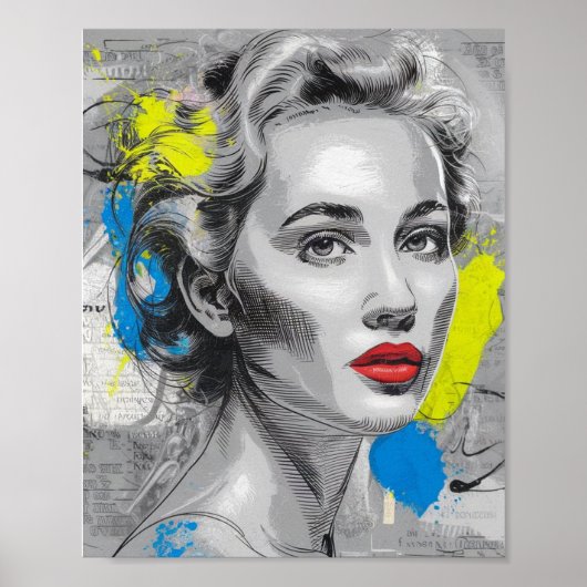 blanke vrouw poster (Voorkant)