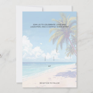 Blanke zomerse zeeblauwe elegante mooie trouw kaart