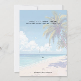 Blanke zomerse zeeblauwe elegante mooie trouw kaart