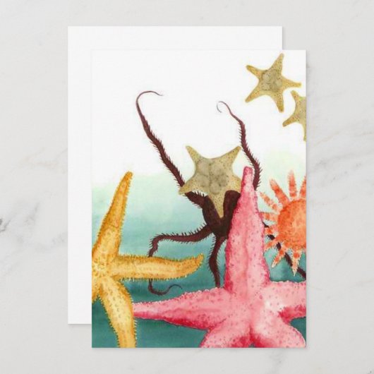 Blanken van het reddingspakket van de Starfish Kaart (Voorkant / Achterkant)