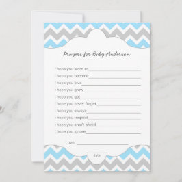 Blanken voor Baby, BOY baby shower wil spel Advieskaart