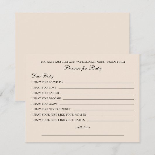 Blanken voor baby. Eenvoudige minimalistische roze Advieskaart (Voorkant / Achterkant)