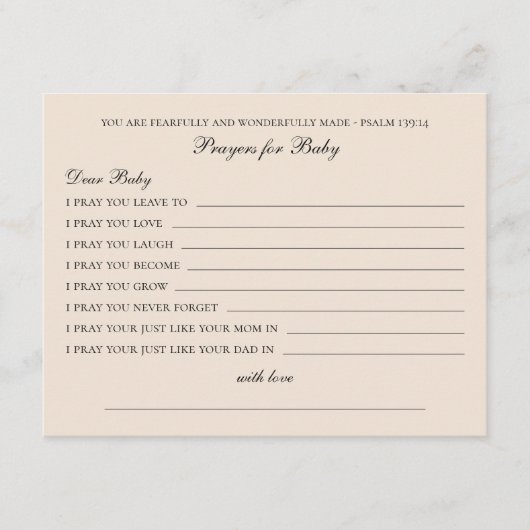 Blanken voor baby. Eenvoudige minimalistische roze Advieskaart (Voorkant)