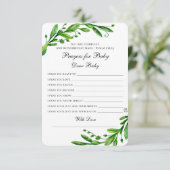 Blanken voor baby. Groene botanische wensen. Green Advieskaart (Staand voorkant)