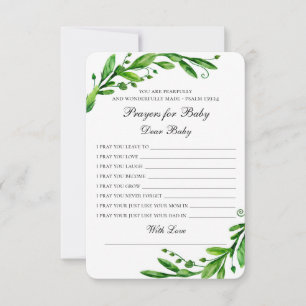 Blanken voor baby. Groene botanische wensen. Green Advieskaart