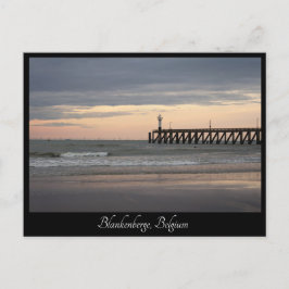 Blankenberge sunset, Belgische kust Briefkaart