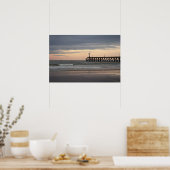 Blankenberge sunset, Belgische kust Poster (Keuken)