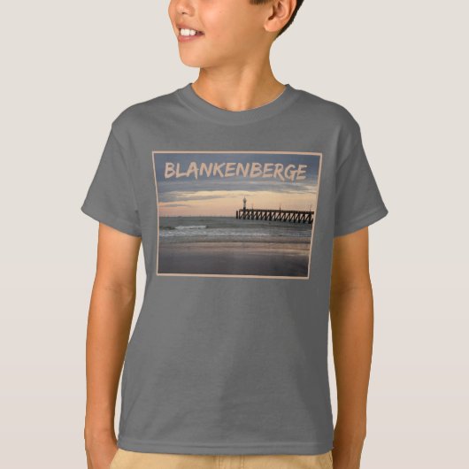 Blankenberge Sunset, Belgische kust T-Shirt (Voorkant)