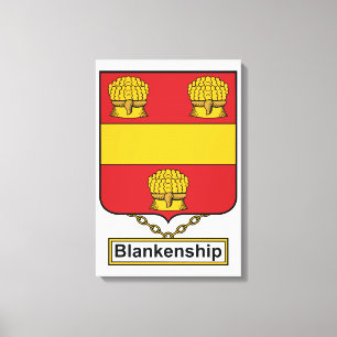 Blankenship Family Crest Canvas Afdruk