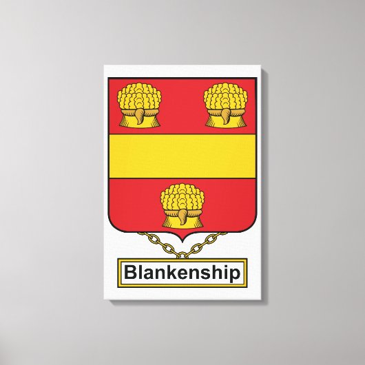 Blankenship Family Crest Canvas Afdruk (Voorkant)