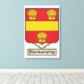 Blankenship Family Crest Canvas Afdruk (Insitu (Houten vloer))