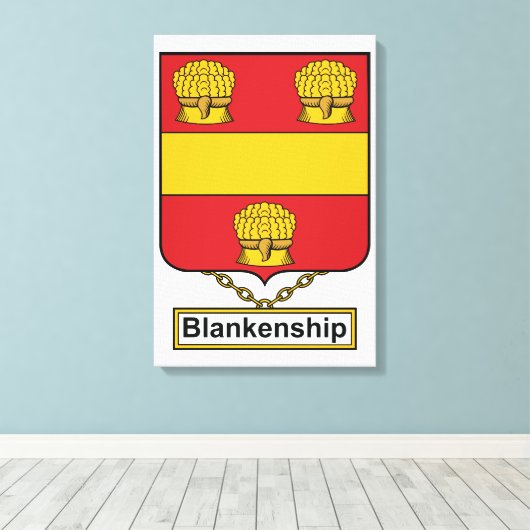 Blankenship Family Crest Canvas Afdruk (Insitu (Houten vloer))