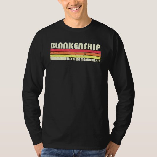 Blankenship Surname Retro  90s Birthday Reu T-shirt (Voorkant)