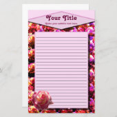 Blankerend Roos Briefpapier (Voorkant / Achterkant)