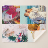 Blanket 4 Sjabloon met fotoselectie Sherpa Deken (Voorkant (horizontaal))