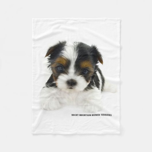 Blanket - Biewer Terrier Puppy Fleece Deken (Voorkant)