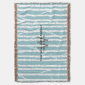 Blanket Blanket Birch Tree Monogramed Throw Blanke Deken (Voorkant Verticaal)