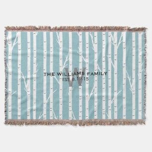 Blanket Blanket Birch Tree Monogramed Throw Blanke Deken
