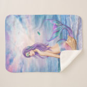 Blanket Blue Mermaid Sherpa Deken (Voorkant (horizontaal))