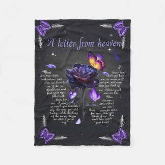 Blanket Butterfly a Letter from Heaven Fleece Deken