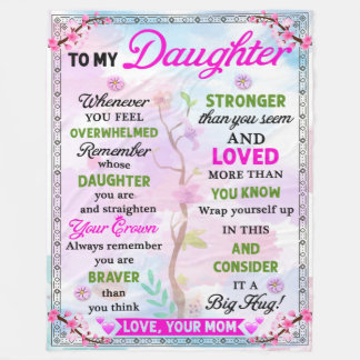 Blanket-cadeautjes voor dochters uit momen fleece deken