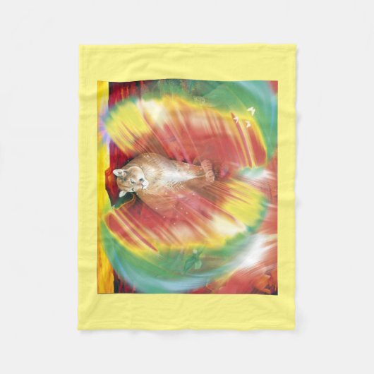 Blanket Cougar Mountain Lion Home Decore Fleece Deken (Voorkant)