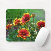 Blanket Daisy Flowers Waterverf Art Muismat (Met muis)