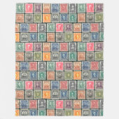 Blanket -  design van riemen - c. 1902 Stampen Fleece Deken (Voorkant)