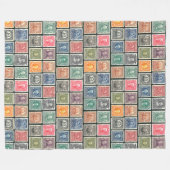 Blanket -  design van riemen - c. 1902 Stampen Fleece Deken (Voorkant (Horizontaal))