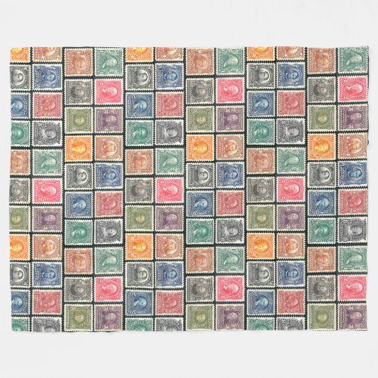 Blanket -  design van riemen - c. 1902 Stampen Fleece Deken (Voorkant (Horizontaal))