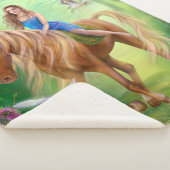 Blanket Fantasy Unicorn en fee Sherpa Deken (3/4)