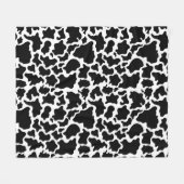 Blanket-fleece-Black en witte Koe Fleece Deken (Voorkant (Horizontaal))