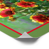 Blanket Flower Daisies Waterverf Abstract Poster (Hoek)