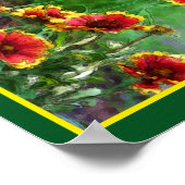 Blanket Flower Daisies Waterverf Abstract Poster (Hoek)