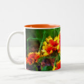 Blanket Flower Daisies Waterverf Art Tweekleurige Koffiemok (Links)