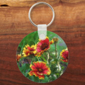 Blanket Flowers Waterverf Sleutelhanger (Voorkant)