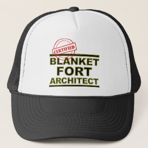 Blanket Fort Architect Funny Ball Pet Trucker Hat