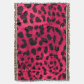 Blanket/Hot Pink Cheetah-printer met schroefdraad Deken (Voorkant Verticaal)
