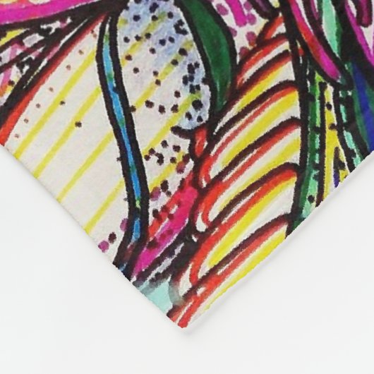 Blanket Hummingbird Zen Tangle Art Michele Zurine Fleece Deken (Hoek)