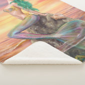 Blanket Mermaid. Bij zonsondergang. Sherpa Deken (3/4)