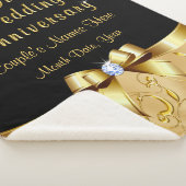 Blanket met 50e Jubileum zwart-wit en Gold Sherpa Deken (3/4)
